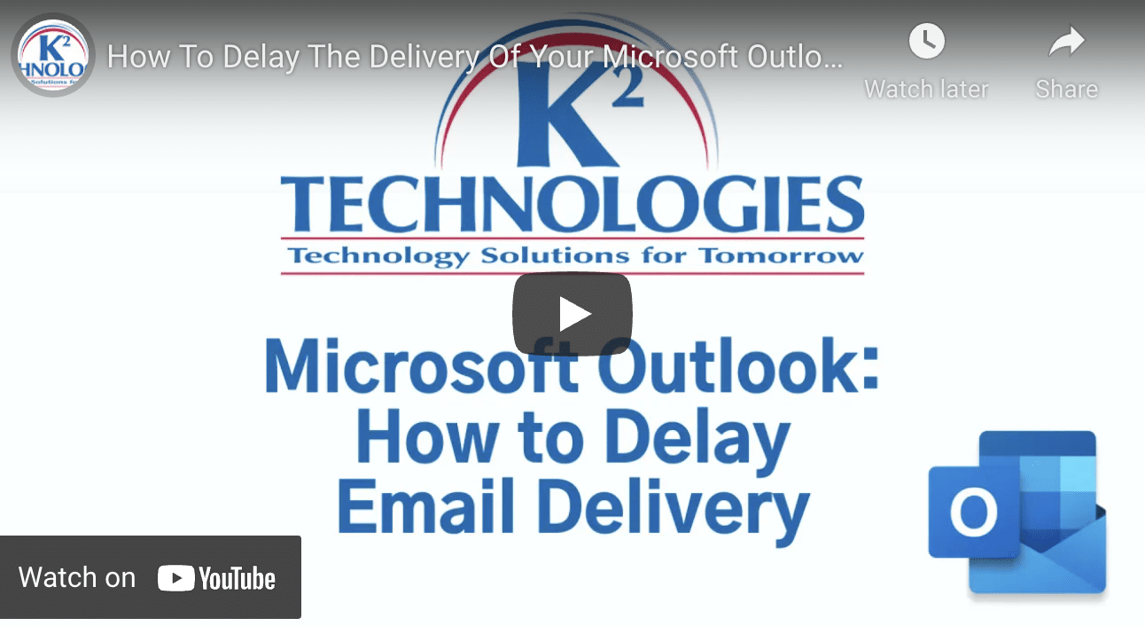how long outlook delay sending email