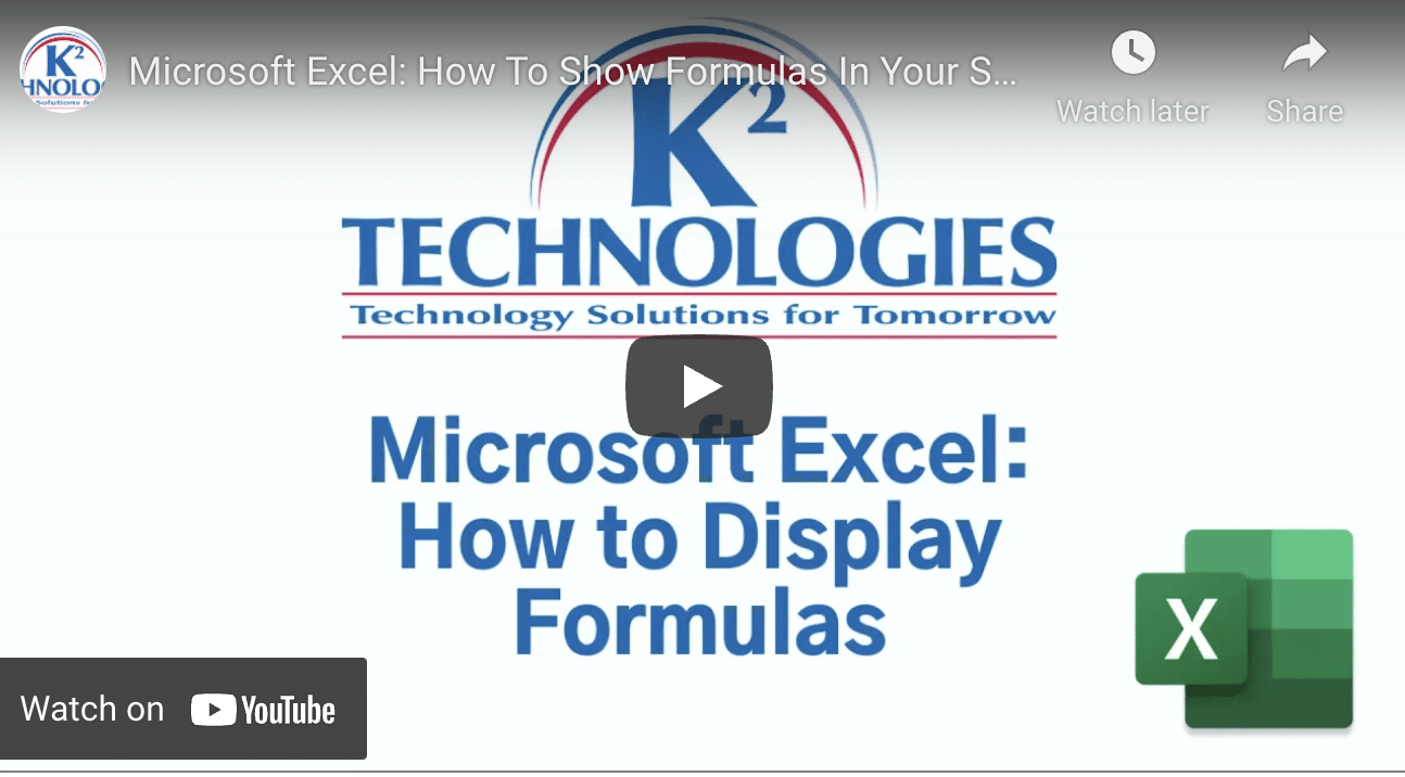 How To Show Formulas in Microsoft Excel [Microsoft Office Tips]