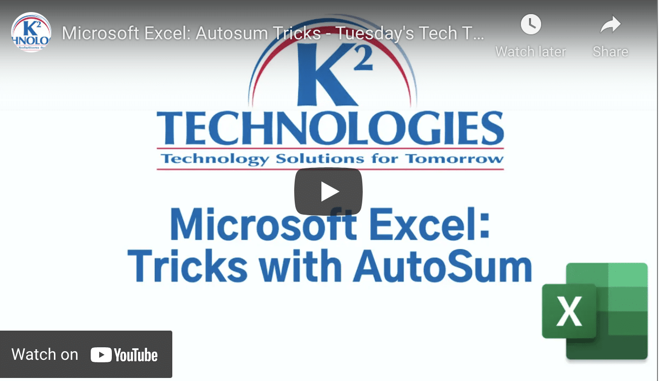 How To Use The Sum Function And Autosum In Microsoft Excel Tutorial ...